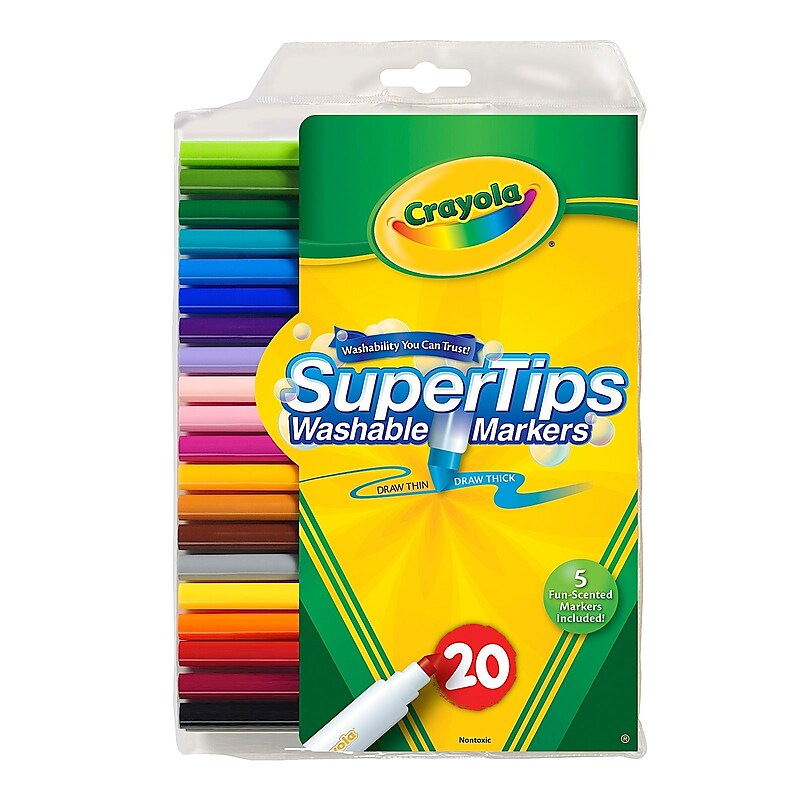 Crayola Washable Super Tip Markers With Silly Scents Set Of 20 [Pack Of 4] (4PK-58-8106) image 1