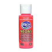 Decoart Neons Fluorescent Acrylic Paint, Fiery Red, 8/Pk (8PK-DHS4-3)