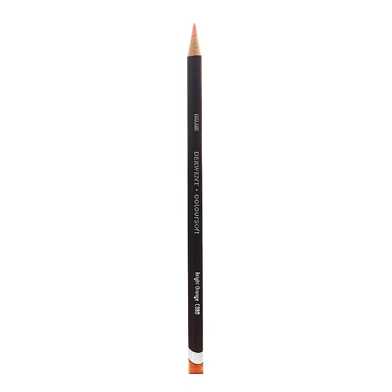 Derwent Coloursoft Pencils Bright Orange C080 [Pack Of 12] (12PK-0700960) image 1