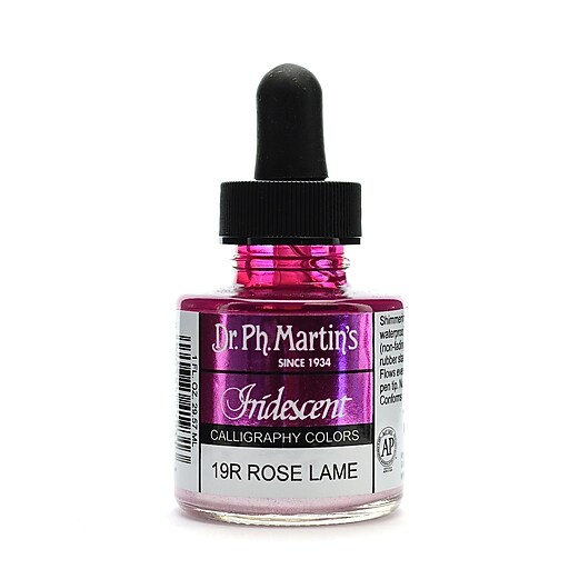 Dr Ph Martin S Iridescent Calligraphy Colors 1 Oz Rose Lame 2 Pack 