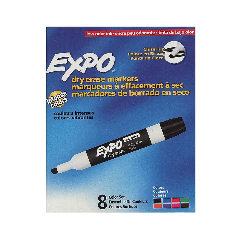 Expo Low-Odor Dry Erase Marker Sets Chisel Set Of 8 [Pack Of 2] (2PK-80078) image 1