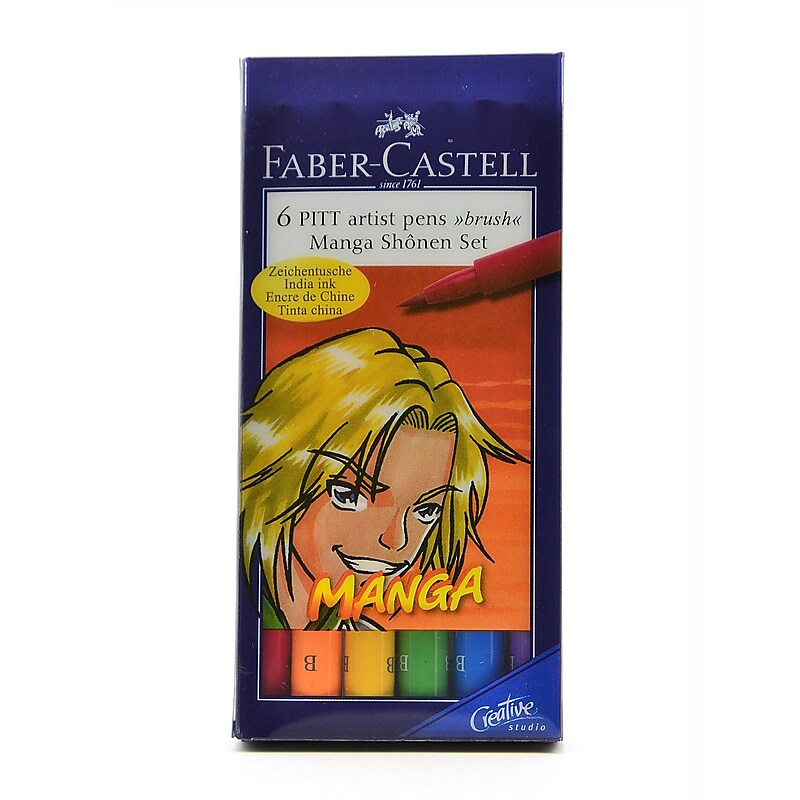 Faber-Castell Manga Pen Sets Manga Shonen Set Of 6 (167131) image 1