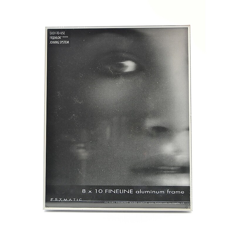 Framatic Fineline Aluminum Frames Silver 8 In. X 10 In. (F0810S) image 1