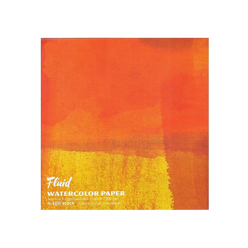 Global Art Fluid Cold Press Watercolor Paper 16 In. X 16 In. Block (881616) image 1