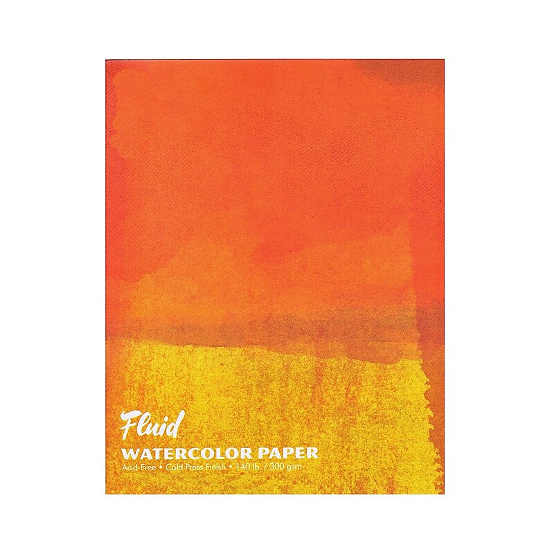 Global Art Fluid Cold Press Watercolor Paper 22 In. X 30 In. Pack Of 6 Sheets (882230) image 1