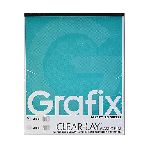 Grafix Clear-Lay Acetate Alternative 0.003 In. 14 In. X 17 In. Pad Of ...