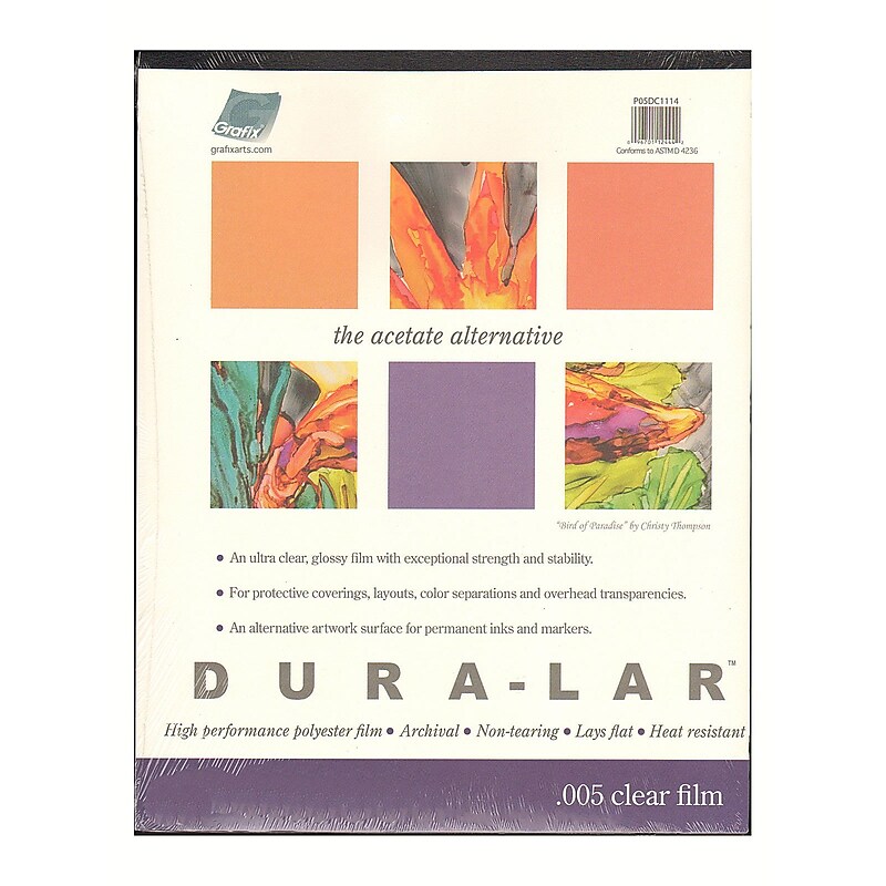 Grafix Dura-Lar Acetate Alternative Pads Clear 19 In. X 24 In. (P05DC1924) image 1