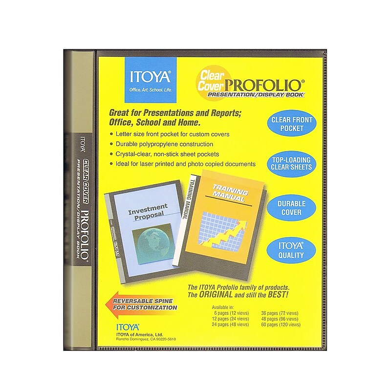 Itoya Clear Cover Profolio Presentation Books 48 Pages (96 Views) [Pack Of 2] (2PK-CC-48) image 1
