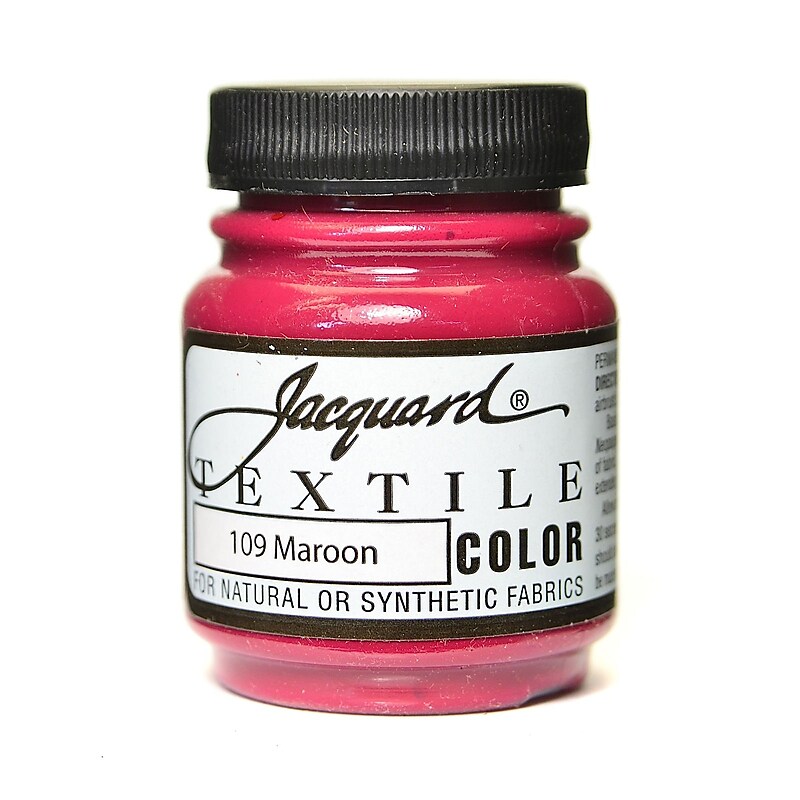 Jacquard Textile Colors Paint, Maroon, 4/Pk (4PK-JAC1109) image 1