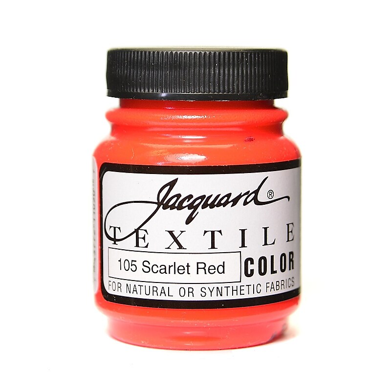 Jacquard Textile Colors Paint, Scarlet Red, 4/Pk (4PK-JAC1105) image 1