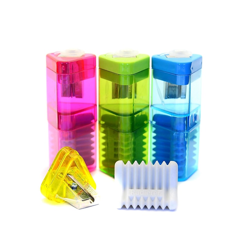 Kum Correc-Tri Sharpener And Eraser Each Random [Pack Of 2] (2PK-402.11.21) image 1
