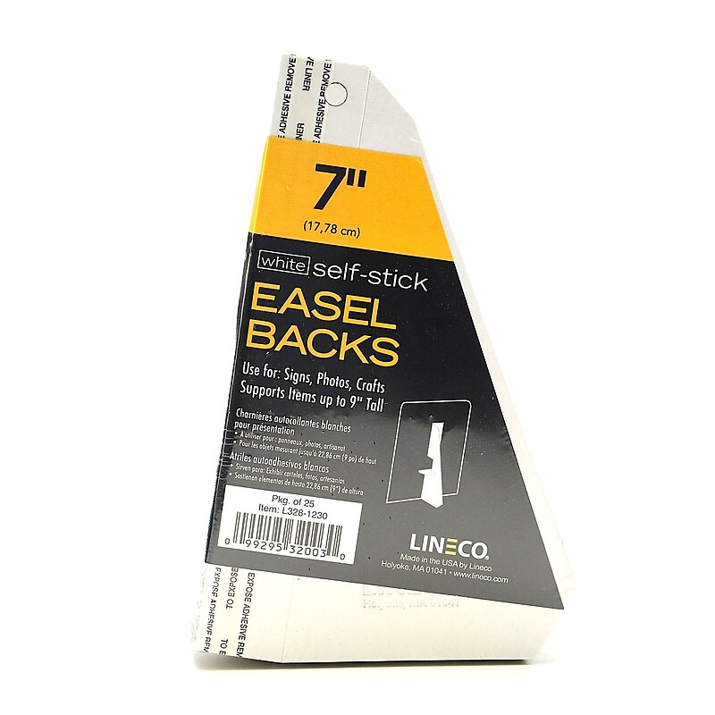 Lineco Self Stick Easel Backs White 7 In. Pack Of 25 [Pack Of 2] (2PK-L328-1230) image 1