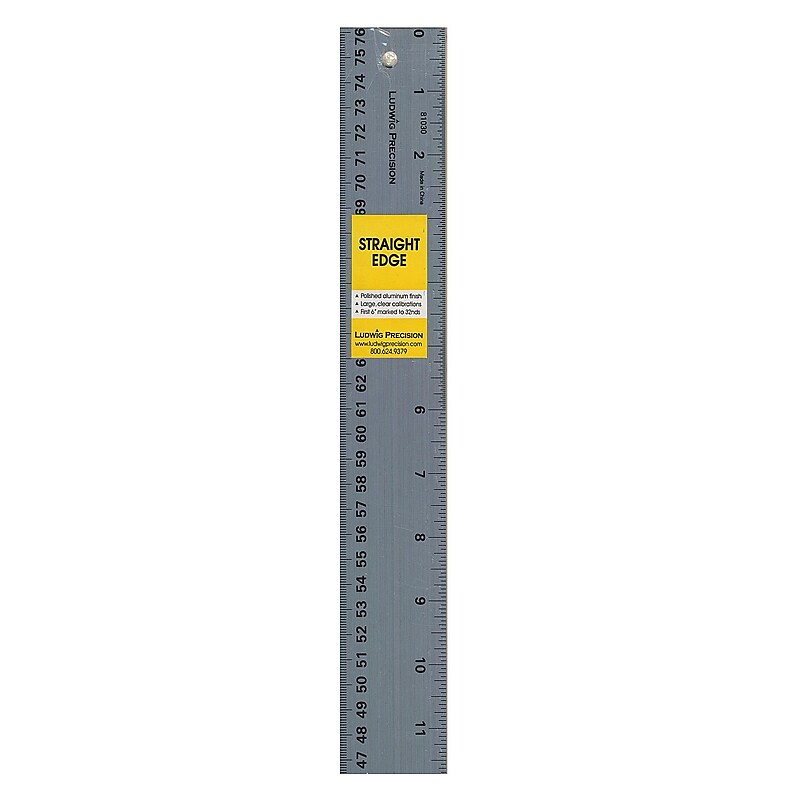 Ludwig Precision Aluminum Straight Edge 36 In. (81036) image 1