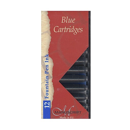 Manuscript Calligraphy Ink Cartridges Blue Pack Of 12 [Pack Of 6] (PK6
