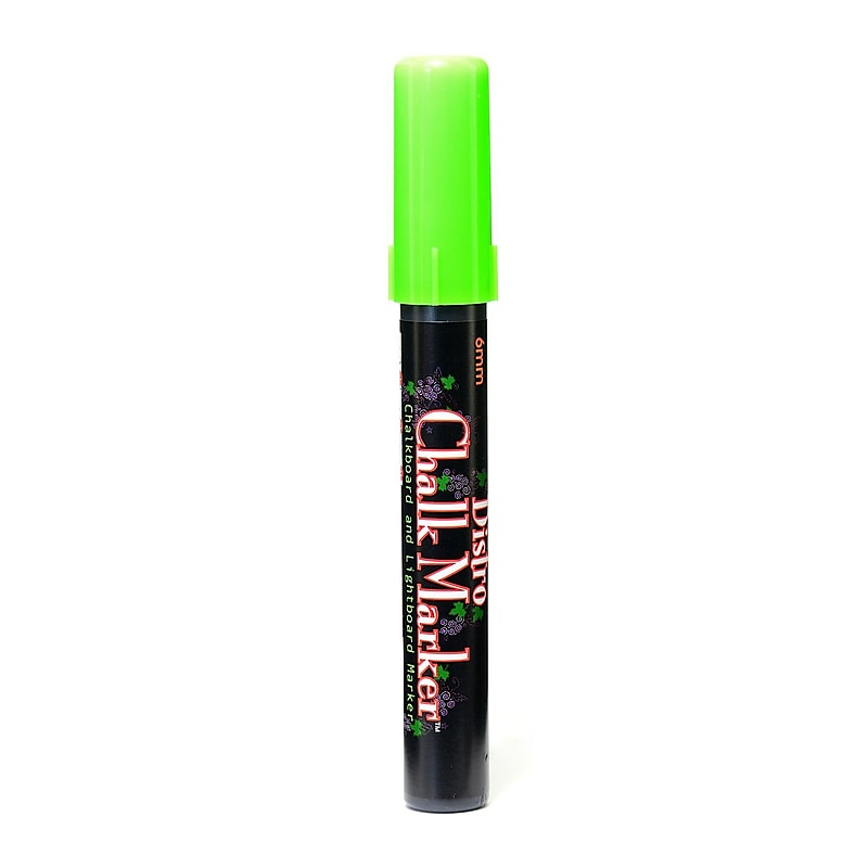 Marvy Uchida Bistro Chalk Markers Fluorescent Green Broad Point [Pack Of 6] (6PK-480S-F4) image 1