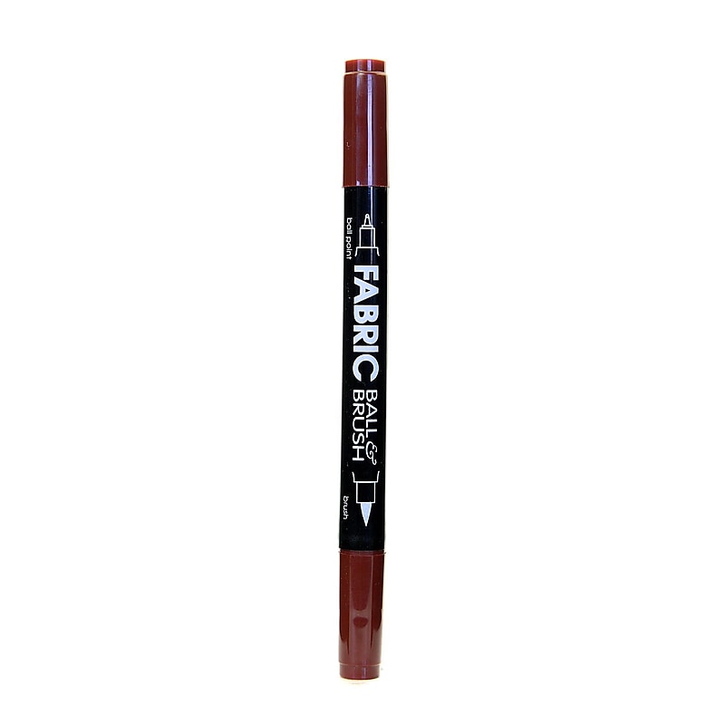 Marvy Uchida Fabric Ball  And  Brush Marker Brown [Pack Of 6] (6PK-122S-6) image 1