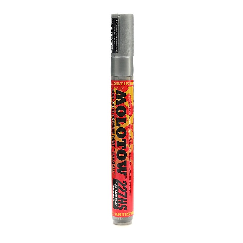 Molotow One4All Acrylic Paint Markers 4 Mm Metallic Silver 227 [Pack Of 3] (3PK-227.305) image 1