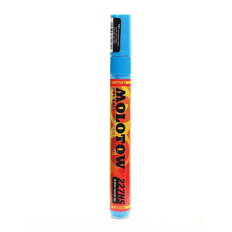 Molotow One4All Acrylic Paint Markers 4 Mm Shock Blue Middle 161 [Pack Of 3] (3PK-227.205) image 1