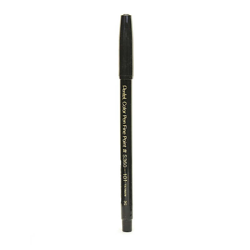Pentel Color Pens Black 101 [Pack Of 24] (24PK-S360-101) image 1