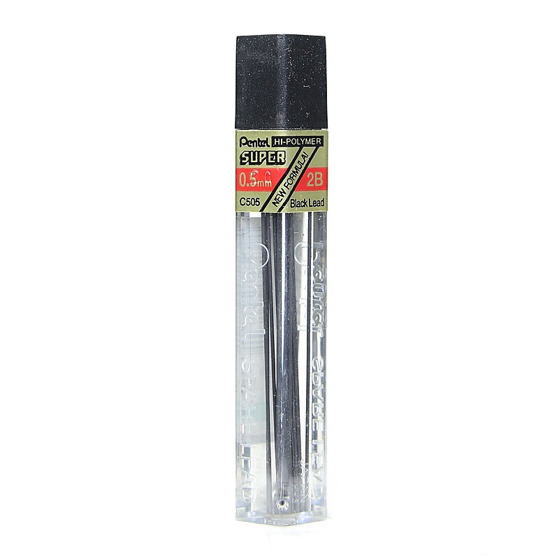 Pentel Super Hi-Polymer Lead Refill, 0.5mm, 12/Leads, 2 Dozen (19924-PK24) image 1