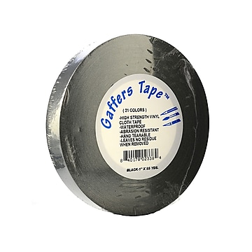 PRO TAPES & SPECIALTIES UPCG125MBLA PRO GAFFERS CLOTH TAPE BLACK 1 INCH X 25 ... 
