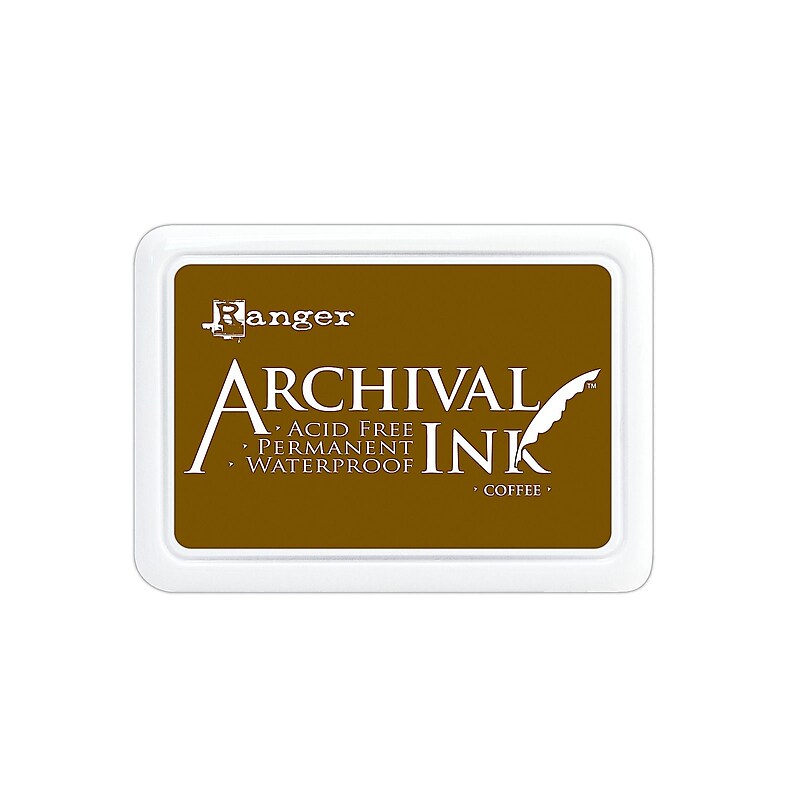 Ranger Archival Ink Coffee 2 1/2 In. X 3 3/4 In. Pad [Pack Of 3] (3PK-AIP31451) image 1
