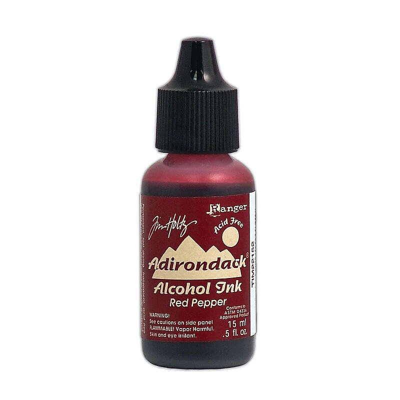 Ranger Tim Holtz Adirondack Alcohol Ink Bottles, Red Pepper Earthtones, 6/Pack (6PK-TIM22152) image 1