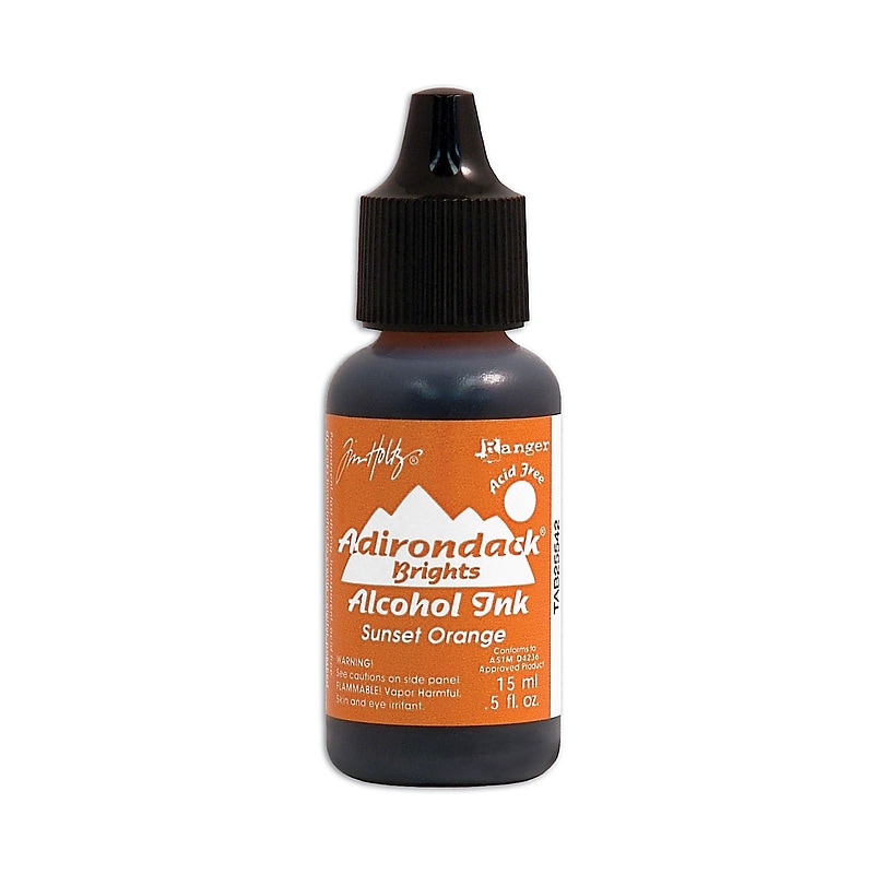 Ranger Tim Holtz Adirondack Alcohol Ink Bottles, Sunset Orange Brights, 6/Pack (6PK-TAB25542) image 1