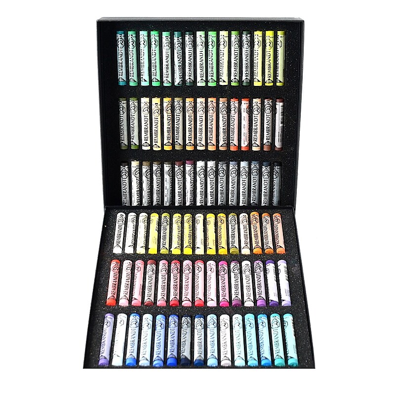 Rembrandt Soft Pastel Cardboard Box Set, Assorted Colors, 90/Set (RBX31823092) image 1