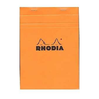 Rhodia Classic French Paper Pads Graph 6 In. X 8 1/4 In. Orange [Pack Of 4] (4PK-16200)