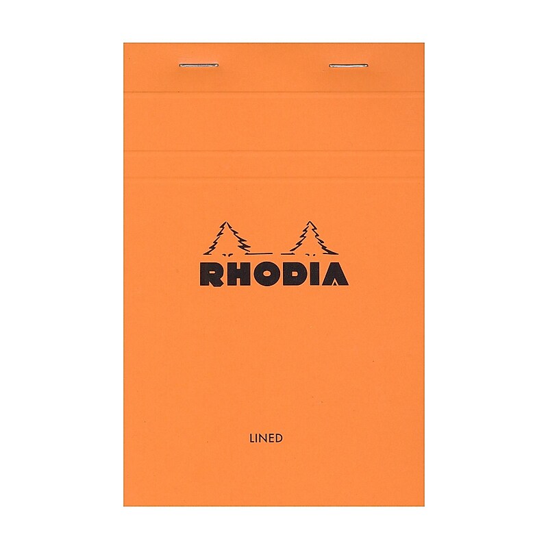 Rhodia Classic French Paper Pads Ruled 3 1/2 In. X 5 In. Orange [Pack Of 6] (6PK-14600) image 1