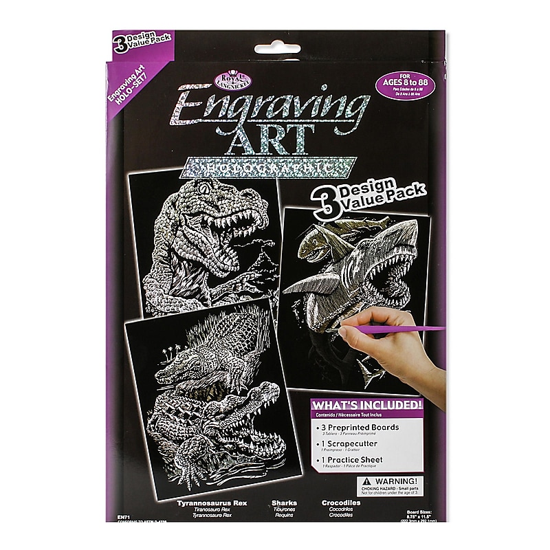 Royal  And  Langnickel Engraving Art Value Packs Each (HOLO-SET7) image 1