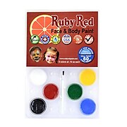 Ruby Red Face  And  Body Paint Six Color Clam Pack Of 6 (PALCLAM)