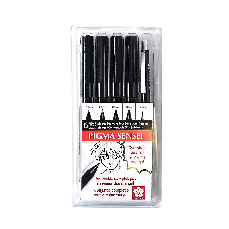 Sakura Pigma Sensei Manga 6 Piece Drawing Kit Each [Pack Of 2] (2PK-50200) image 1