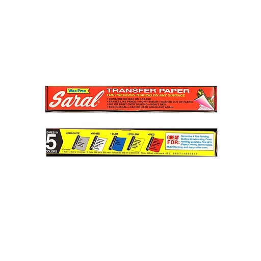 Red Saral SARALRED 12 pulgadas x 12 pies Cera Transfer Paper Roll 