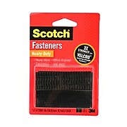 Scotch Fasteners 1 In. X 3 In. Strip (2 Sets) Black Heavy-Duty [Pack Of 6] (6PK-RFD7091)