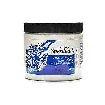 Speedball Block Printing Water Soluble Ink White 16 Oz. (3703)