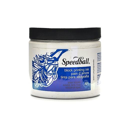Speedball Block Printing Water Soluble Ink White 16 Oz. (3703