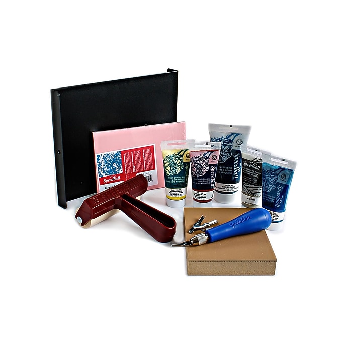 Speedball Deluxe Block Printing Kit Lino Print Kit (3472) | Staples