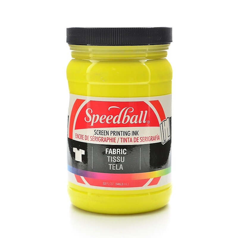 Speedball Fabric Screen Printing Ink Yellow 32 Oz. (4605) image 1