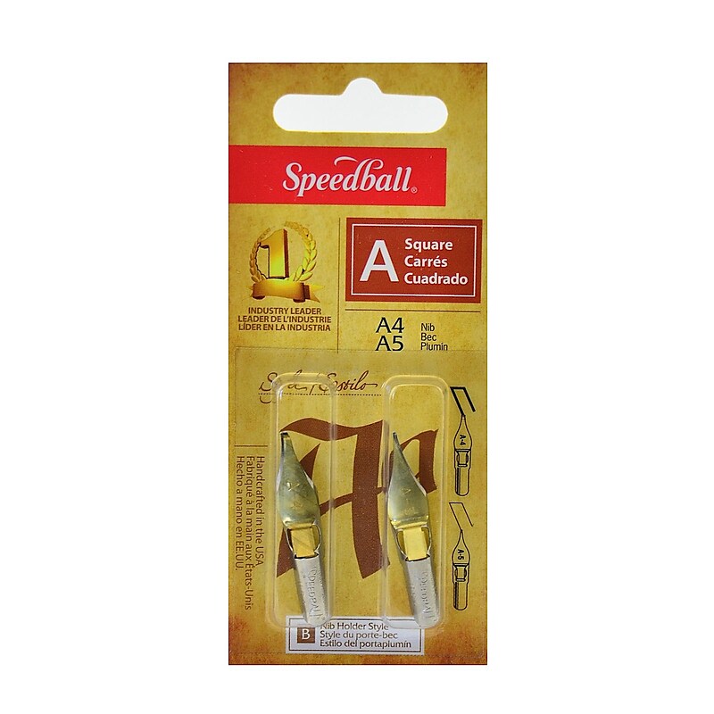Speedball Lettering And Drawing Square Pen Nibs A Style A-4/A-5 Pack Of 2 [Pack Of 6] (6PK-31005) image 1