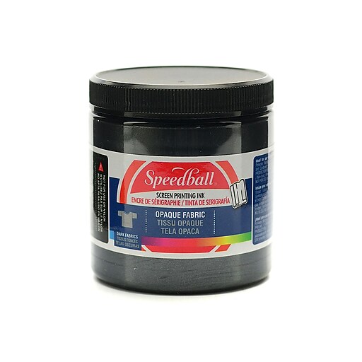 Speedball Opaque Fabric Screen Printing Inks Black Pearl 8 Oz. (4800