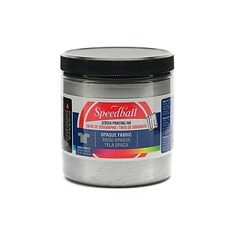 Speedball Opaque Fabric Screen Printing Inks Silver 8 Oz. [Pack Of 2] (2PK-4807)