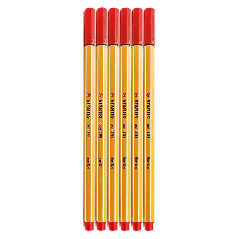Stabilo Point 88 Pens Red No. 40 [Pack Of 20] (20PK-SW88-40) image 1