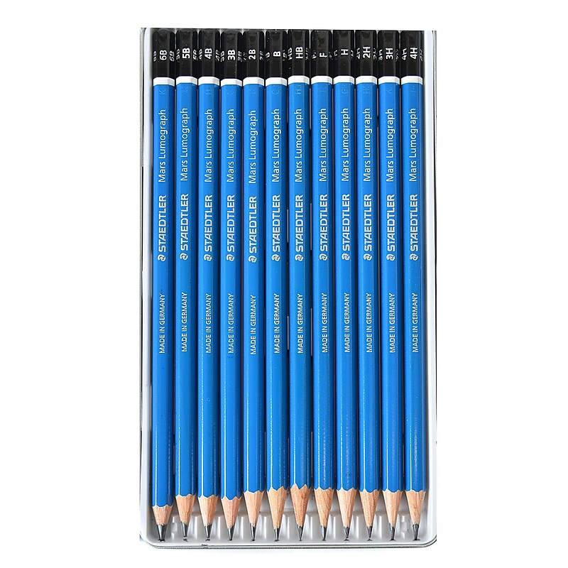 Staedtler Mars Lumograph Assorted Design Pencil Sets, 12/Set (100 G12 10) image 1