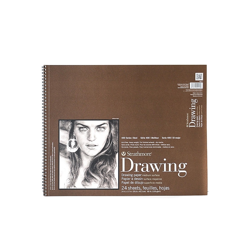 Strathmore 400 Series Drawing Paper Pad 14 In. X 17 In. [Pack Of 2] (2PK-400-7-1) image 1