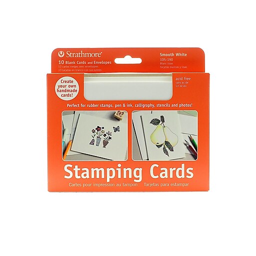 Strathmore Blank Greeting Cards With Envelopes Smooth White With No