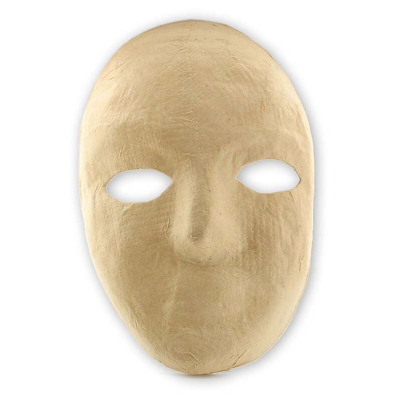 The Chenille Kraft Company Paper Mache Masks Full Mask 8 In. X 6 In. Each [Pack Of 6] (6PK-4190) image 1