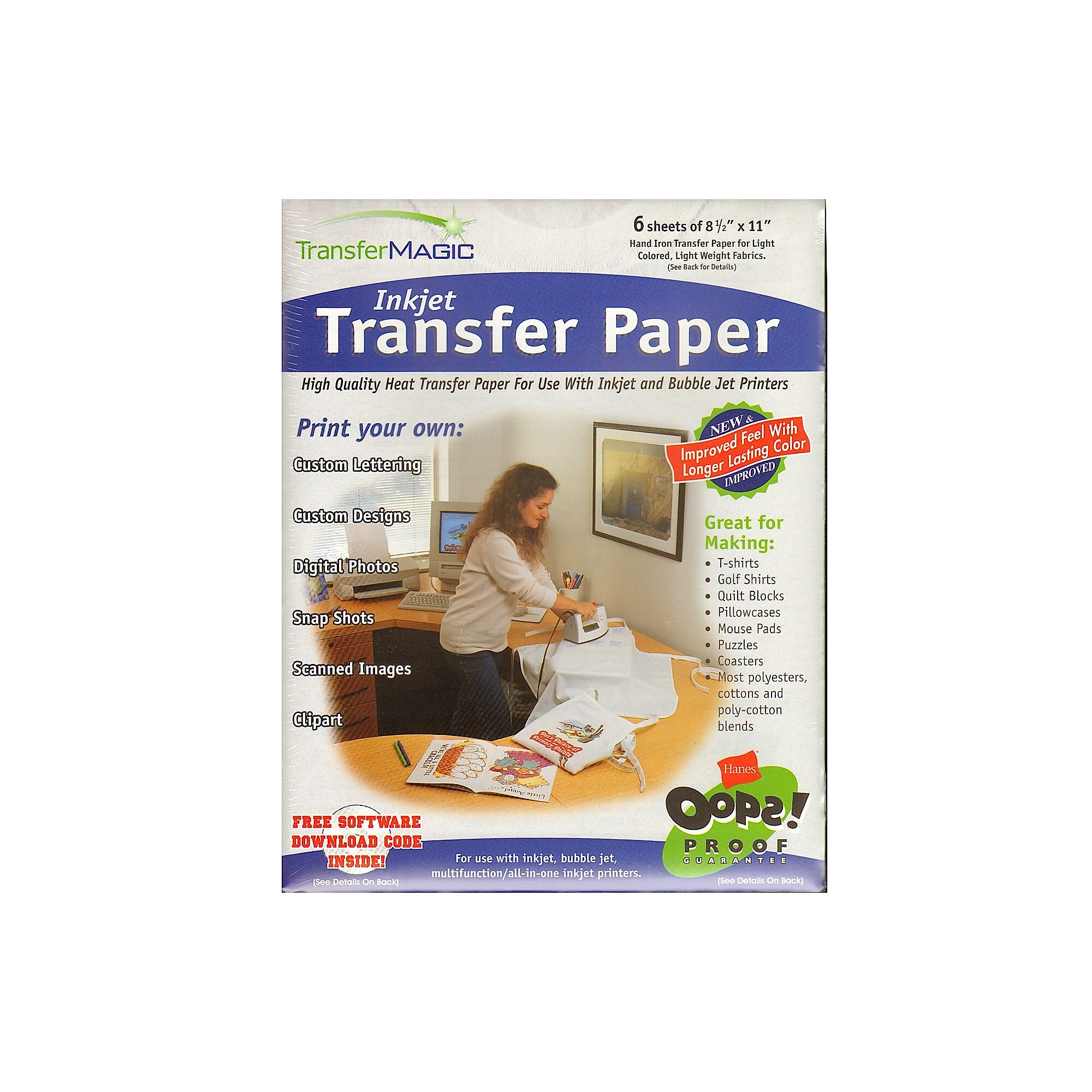 Transfer Magic Transfer Paper Pack Of 6 For Ink Jet Or Bubble Jet Printers [Pack Of 2] (2PK-FXPI-6) Sansujyuku sansujyuku.com