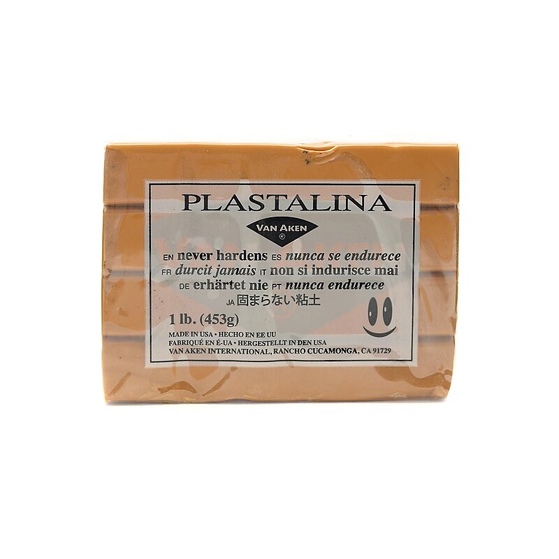 Van Aken Plastalina Modeling Clay Golden Ochre 1 Lb. Bar  [Pack Of 4] (4PK-10120) image 1
